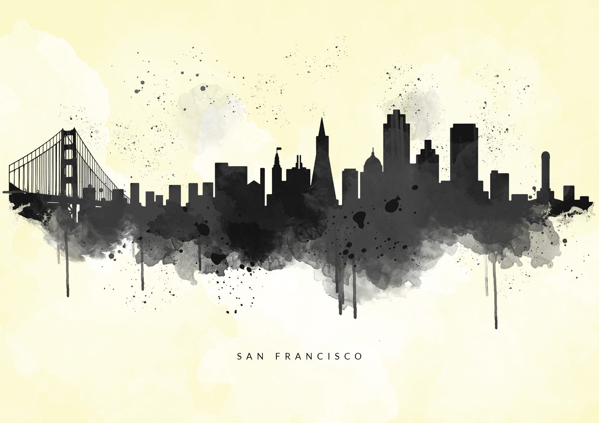Featured image of post San Francisco Skyline Watercolor Unfollow san francisco skyline to stop getting updates on your ebay feed